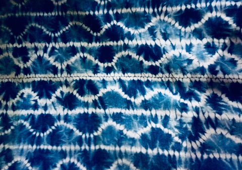 Indigo dyed scarf pattern E