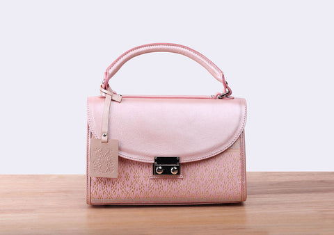Thai Silk Flap Bag (Pink)