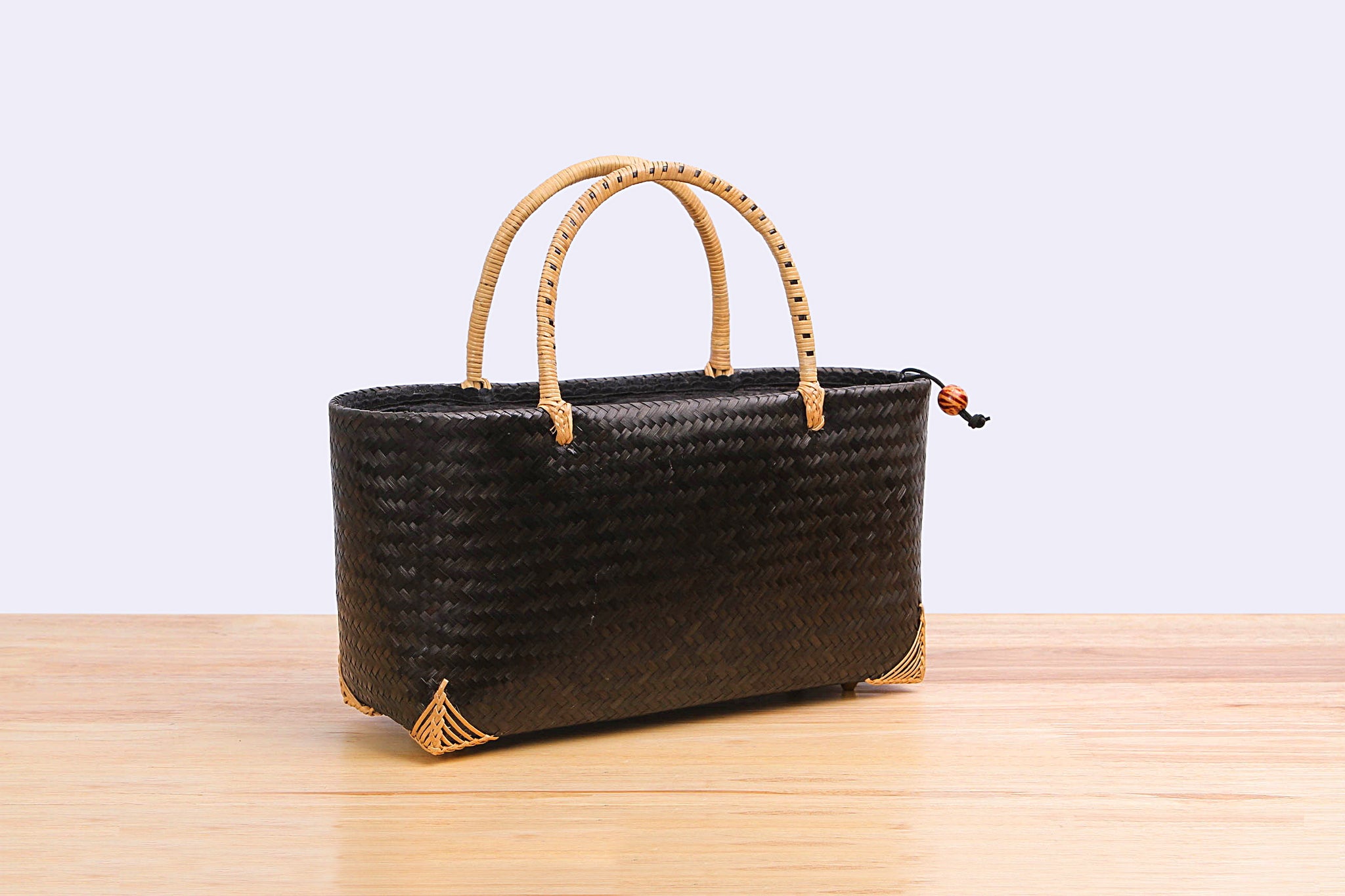 Woven bamboo handbag – VTThai - Main Image