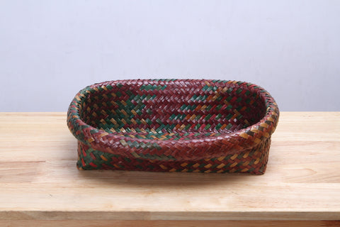Seagrass Handwoven basket (Red)