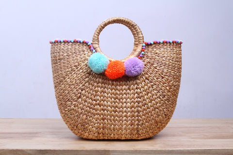MoCraft - Straw beach handbag (small)