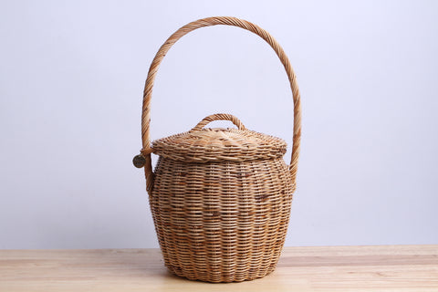 Paniers NEM - Rattan wicker basket with lid (M)