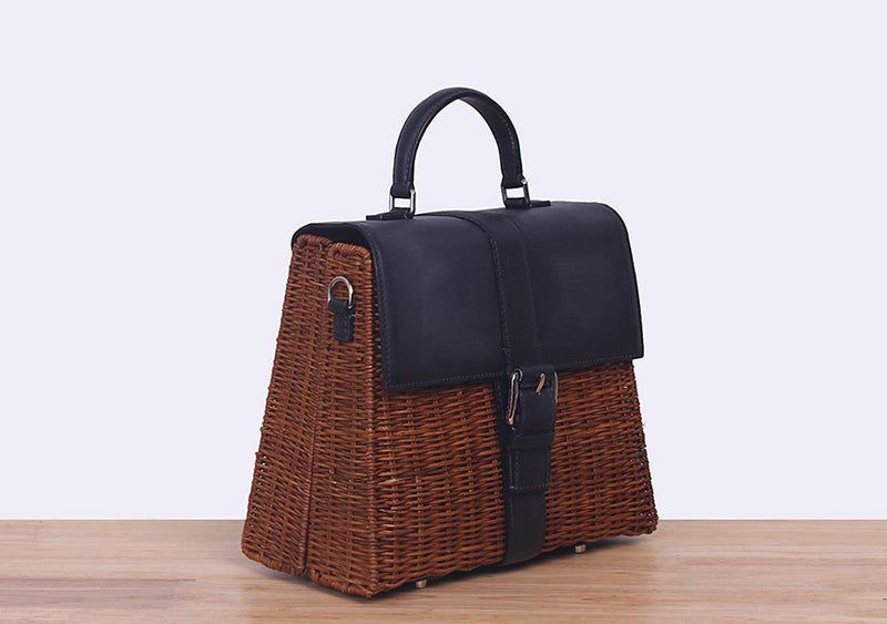 <ly-as-9507014>Lena Wicker Handbag (Grey)</ly-as-9507014>